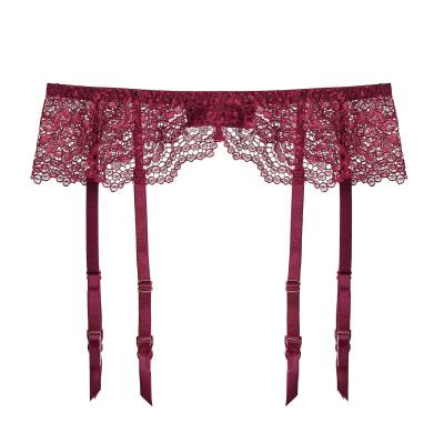 China Japanese women's underwear size of Japanese women's accessories high waist floral lace transparent wholesale transparent high lingerie without panties women sexy garter belt for sale