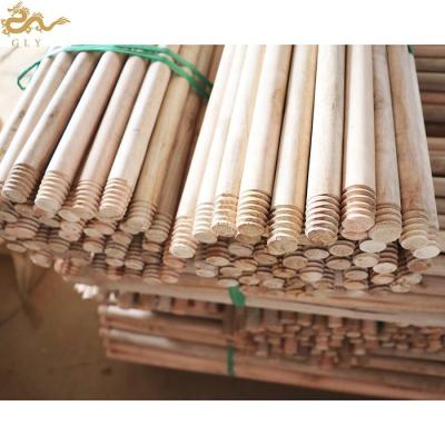 China Directly Under $1 Dollar Wholesale Natural Wooden Broom Pole 120cm Length for sale