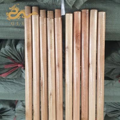 China GLY Escobas Straight Machine Making Varnished Wooden Stick Broom for sale