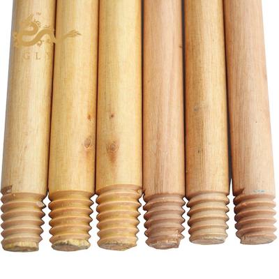 China Sustainable GLY Varnished Wooden Broom Stick Broom Handle Broom Stick Rod for sale