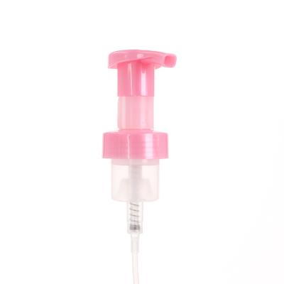 China Non Spill Mini Type Small Plastic Foam Soap Pump 30/400 With Plastic Transparent Cap for sale