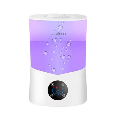 China Hotel Topson OEM 3.2L Home Air Mist Top Fill Electronic Ultrasonic Cool Humidifier Large For Bedroom for sale