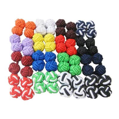 China SILK LINE best selling handmade fabric knot cufflinks for shirts for sale