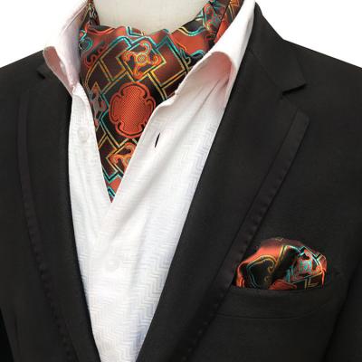 China Classic Casual Men's Paisley Folard Classic Tie Man Fashion Neckerchief Polyester Handkerchief For Men Jacquard Woven Handkerchief Set for sale