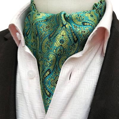 China Classic Casual Classic Paisley Folard Neckerchief Men's Neckerchief Casual Tie Homme Polyester Jacquard Woven Ties For Men Italian for sale