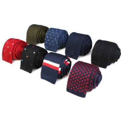 China Corbatas Por Mayoreo Classic Classic Silk Knitted Tie Men's Stripes Plain Silk Knit Ties for sale