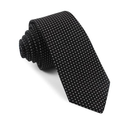 China Fashion Wool and Polyester Silk Polyester Woven Tie Custom Logo Tie for Men for sale