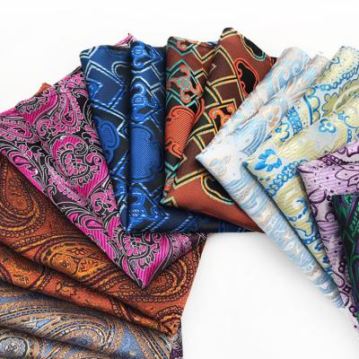 China Custom Silk Jacquard Paisley Handkerchief Cotton Handkerchief Pocket Squares For Men Mens Muslin Handkerchief Luxury Cotton for sale