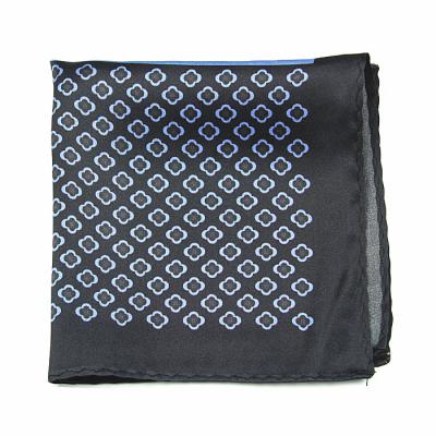 China Jacquard Customize High Quality Square Silk Handkerchief Stitch Pocket Handchief DPS5710 for sale