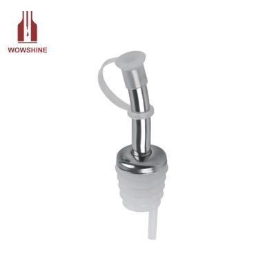 China Online Factory Wholesale Viable Stainless Steel 304 Olive Oil Liquid Pourer Spout White Lid for sale