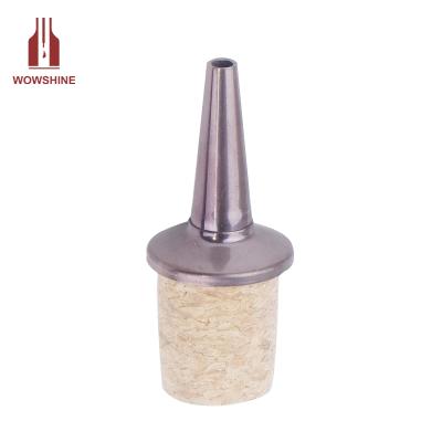 China Sustainable stainless steel 304 and cork copper bottle pourer cork size can be customized for sale