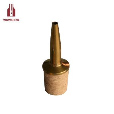 China Sustainable stainless steel 304 and cork bottle pourer cork size can be customized for sale