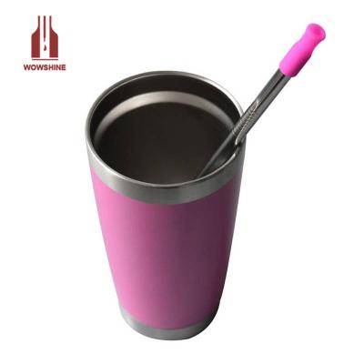 China Wowshine New Viable Free Shipping 100pcs Silicone Sleeve Stainless Steel Straw Mouth Protector For 8mm Diameter Straws for sale