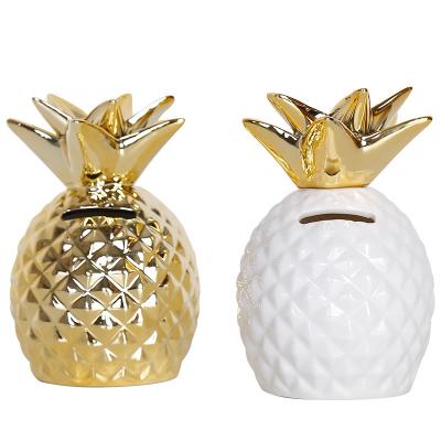 China Nordic Nordic Pineapple Shape Central Institute of Statistics Coin Bank Ceramic Ornaments for sale