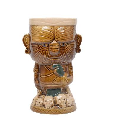 China TIKI Cocktail Vintage Cocktail Mug Vintage Mixing Mug Totem Mug Creative Hawaiian Ceramic Wine Mug for sale