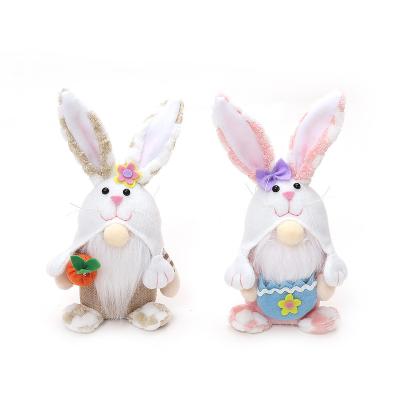 China Cute Faceless Easter Decorations Plush Bunny Ears Doll Pixie Doll for sale