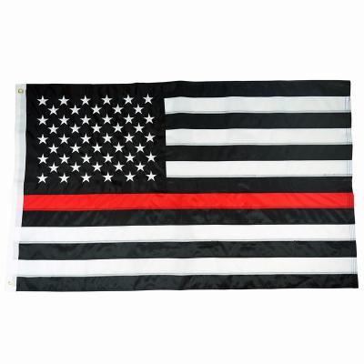 China Wholesale Most Durable Red Line Bright Color American Flag Thine Oxford Flags Embroidered Stars Stitched Stripes For Outdoor Flag 3 x 5 ft for sale