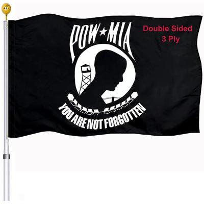 China Health Care Institutes Fast Delivery For 3x5 ft Polyester Double Sided MIA POW American War Flag Printed Black US Military Flag For Outdoor for sale