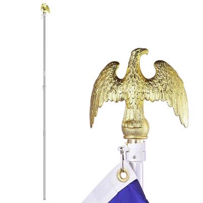 China Decoration in stock | 8ft Tangle Free Flagpole With Gold Eagle Top for sale