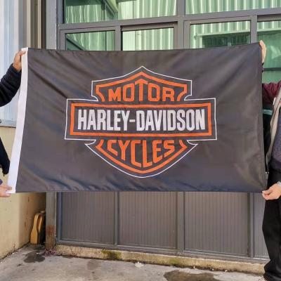 China Vivid Color China Manufacturer Supply For 3x5 Ft Embroidered Harley Davidson Flag For Indoor And Outdoor for sale