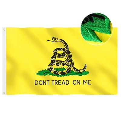 China Decorarion 3x5 ft Don't Tread On Me Brand 210D 1-Side Polyester Embroidered for sale