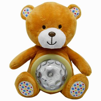 China Night Light Musical Toys Teddy Bear Night Lights Battery Operated Bedtime For Proiector For Baby Sleep Light for sale