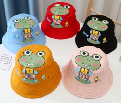 China Breathable Cotton Knitted Felted Hat Summer Sorts Baby Bucket Baby Frog Newborn Frog Hat for sale