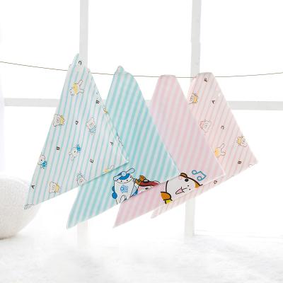 China Sustainable Wholesale Muslin Feeding Infant Newborn Triangle Scarf Baby Drool Bib for sale