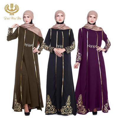 China Polyester Arabic Girls' Dresses Simple Abaya Designs Muslim Islamic Clothing With Hijabs for sale