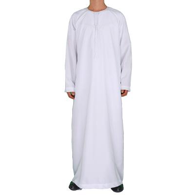 China Dubai Mens White Short Sleeve Muslim Dress Arab Men's Thobes Islamic Clothing For Men's Jubba for sale