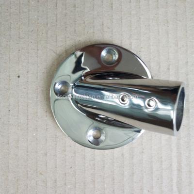 China Round Yacht Stainless Steel 30 Degree Railing Base For Boat for sale