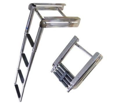 China SS316 steel telescoping drop ladder for sale