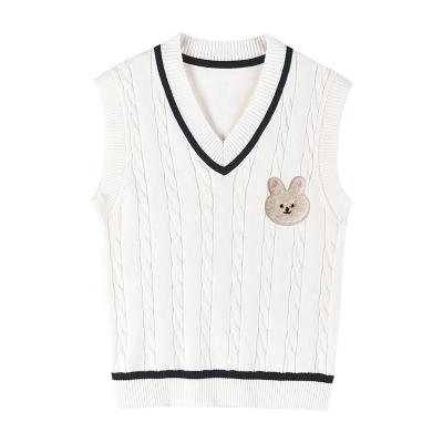 China Autumn New School Uniforms Kids Sweater Pullover Anti-wrinkle Outwear Sleeveless V-Neck Vest For Girl Boy Uniform for sale