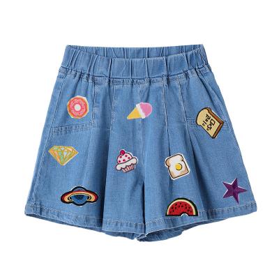 China Wholesale Custom Breathable Patchworks Kids Clothes High Waist Shorts Denim Casual Shorts For Summer for sale