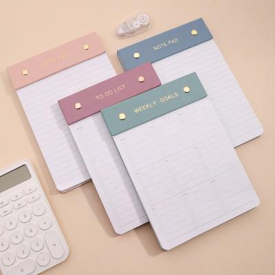 China Easy To Tear Off Low MOQ A5 PU Leather Custom Tear Off Notepad Writing Notepads for sale