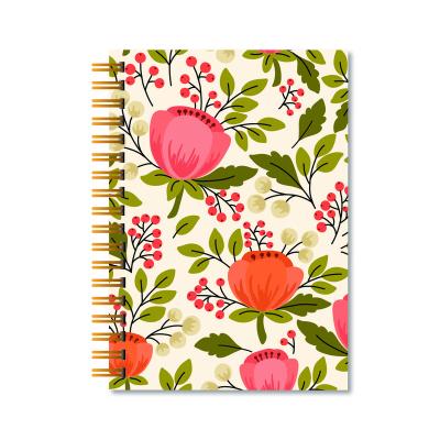 China Stationery A5 B5 Wire O Binding Hardcover Printed Spiral Journal 100gsm 120gsm Dotted Grid Line School Composition Notebook for sale