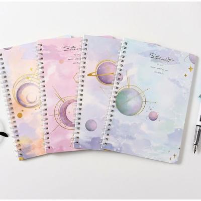 China Creative Wholesale Spiral A5 Diary Coil Korean Beautiful Small Fresh Notebook For Student for sale