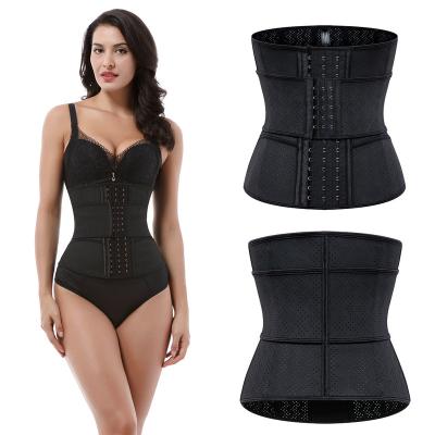 China Breathable Factory Direct Adjustable Elasticity 3 Rows Hooks Abdomen Corset Increased Shaping Women Waist Trainer Latex Waist Trainer for sale