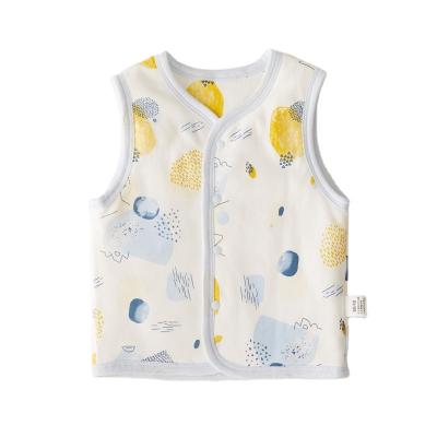 China Keli Bear Children Cute Wholesale Cotton Casual Vest Printed 100% Baby Clothes Newborn Baby Rompers Vest Infant Girls Vest for sale