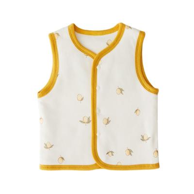 China Keli Bear Children Cute Wholesale Cotton Casual Vest Printed 100% Baby Clothes Newborn Baby Rompers Vest Infant Girls Vest for sale