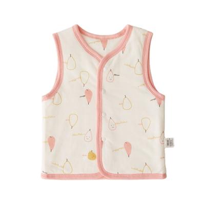 China Keli Bear Children Cute Wholesale Cotton Casual Vest Printed 100% Baby Clothes Newborn Baby Rompers Vest Infant Girls Vest for sale