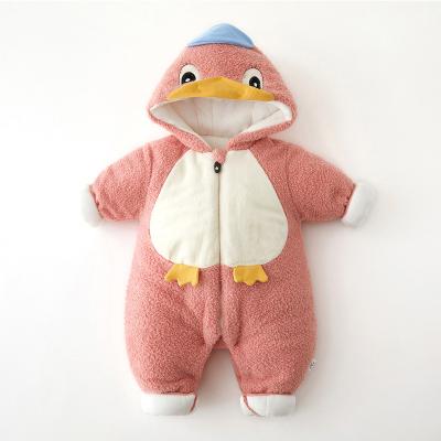 China Duck Baby Clothes Wholesale Newborn Romper 99% Cotton Long Sleeve Jumpsuit Winter Overalls Cute Newborn Long Sleeve Baby Clothes for sale