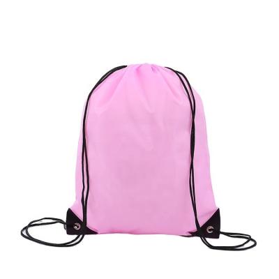 China Ulikeke Polyester Drawstring Bag Tote Sports Laundry Bag Large Pink Blue Polyester Shoe Bags Dust Basketball For Outdoor Use Ready To Ship for sale