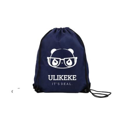 China Custom Polyester Ulikeke Good Prices Sports Drawstring Bag With Logo Football Polyester Tie Dye Eva Large 100 Tote Silk Blue Drawstring Bags for sale