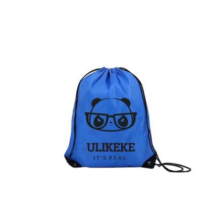 China Custom Polyester Ulikeke Sports Drawstring Bag With Logo Football Polyester Tie Dye Eva Big 100 Quick Tote Silk Blue Drawstring Bags for sale