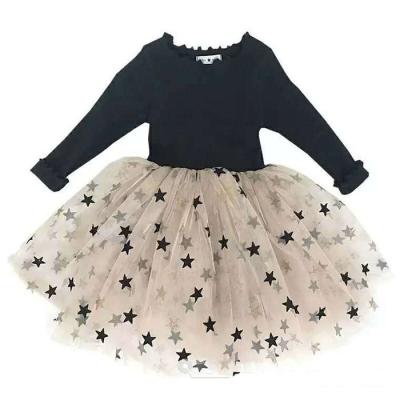 China Breathable Little Girl Boutique Dress Princess Skirt Girl Tulle Knit Dress for sale