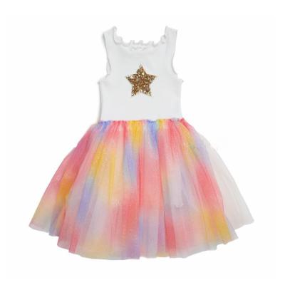 China Breathable Unicorn Birthday Party Dress Baby Tutu Long Sleeve Dress for sale