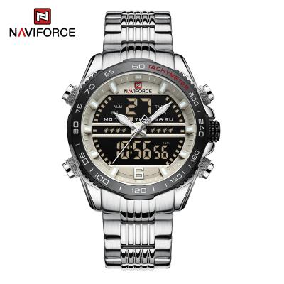 China Luxury NAVIFORCE 9195S SBGY Alarm Brand Digital Sports Watch For Men Steel Band Chronograh Luminous Waterproof Qpuartz Alarm for sale