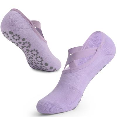 China Grip Socks Yoga Calze Antiscivolo Pilates Ballet Slipper Breathable Anti-skid Sock With Rubber Sole for sale