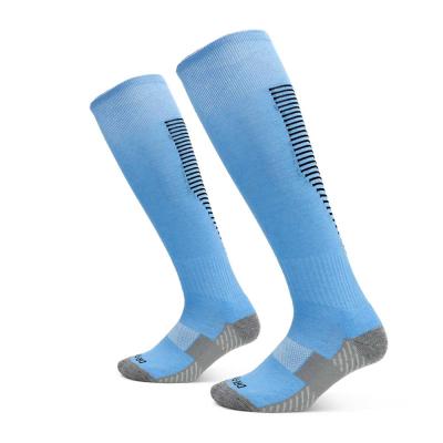 China Wholesales Disposable Knee High Volleyball Football Hoops Terry Cushion Training Polyester Compression Socks Stockings for sale